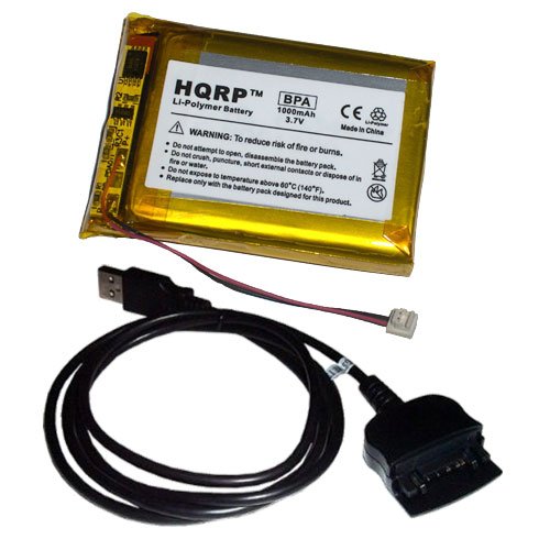1000 mAh Internal Li-Ion Rechargeable Pocket PC Battery for Palm T / T2 / T3 Series PDA + USB HOT SYNC & CHARGE USB 2.0 Cable for Palm T / T2 / T3 Series PDA