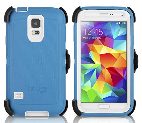 OtterBox 'Defender Series' Protective Case for Samsung Galaxy S5 + Belt-Clip/Holster - Deep Water Blue/White