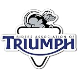 Triumph Riders Motorcycle Biker Racing Car Bumper Sticker Decal 4.5x3.5 