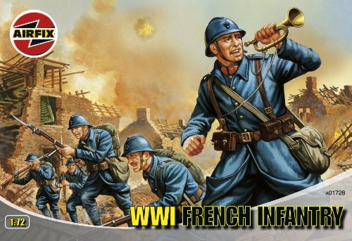Airfix A01728 1:72 Scale WWI French Infantry Figures Classic Kit Series 1