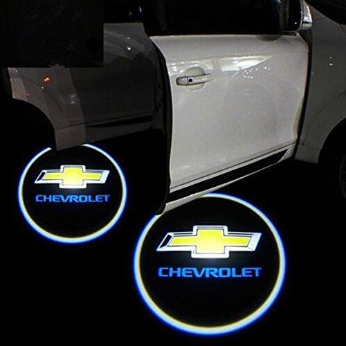 2 x Wireless LED Car Door Shadow Laser Projector Logo Light for Chevrolet Chevy All Series All Years