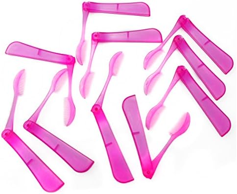OPCC 12pcs Folding Eyelash Comb, Professional Cosmetics Eyebrow &amp; Eyelash Comb Metal Teeth, Lash and Brow Makeup Brush Beauty Care