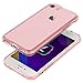 iPhone 7 Case, Bastex Soft Slim Fit Flexible Clear Transparent Rubber Back Cover Fused TPU Pink Side Bumper Case for Apple iPhone 7