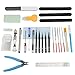 BXQINLENX Professional 28 PCS Gundam Model Tools Kit Modeler Basic Tools Craft Set Hobby Building Tools Kit for Gundam Car Model Building Repairing and Fixing(O)