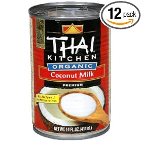 Thai Kitchen Unsweetened First Pressing Coconut Milk (95% Organic),13.66 -Ounce Cans (Pack of 12)