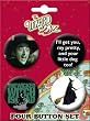 The Wizard of Oz Bad Witch 4 Piece Button Set