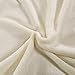 HYSEAS Flannel Fleece Throw Blanket Ivory - Super Soft Plush Microfiber Solid Blanket for Couch, Bed, Chair, Sofa - Fuzzy Cozy Lightweight - 50x60 Inch