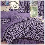 Purple Zebra + Leopard - Complete Bedding Set - Twin