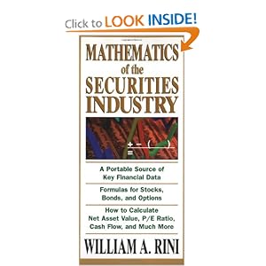 Mathematics of the Securities Industry by William Rini