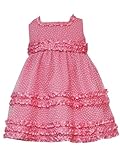 Rare Editions Baby-girls Newborn Coral Flock Dot Dress