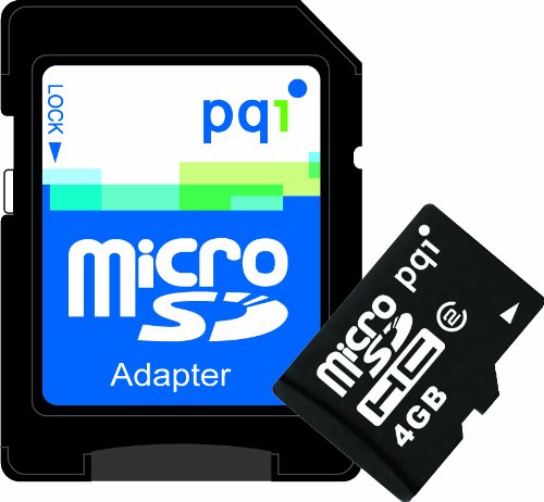 PQI JAPAN microSDHC SDカード CLASS2 4GB 永久保証 SD変換アダプター付き BMRSDH2-4G