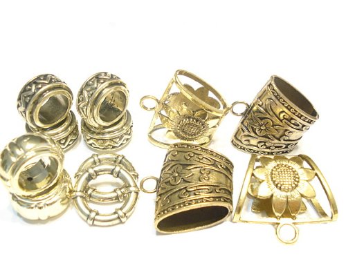 Wholesale Scarvves Accessories DIY Alloy Gold Bails Pendant Scarf Jewelry Sold 12pcs