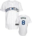 Ryan Braun Jersey: Youth 2009 Majestic Alternate Pinstripe Replica #8 Milwaukee Brewers Jersey