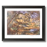 Paul Cezanne French Lake Trees Tuscan Landscape Home Decor Wall Picture Black Framed Art Print