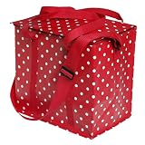 from dotcomgiftshop Red Retro Spot Picnic Bag