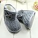 DZT1968 Baby Girl Soft Anti Slip Sole Knit Cotton Bowknot Shoes Snow Boots Socks (6~12 Months, Gray)