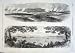 Kiel Bay With French Ships In Distance Old Print 1870