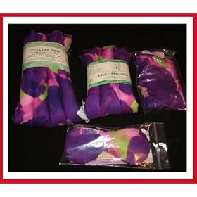Aromatherapy Heating Herbal 4 Pc Set Shoulder Back Eye Cover Mint