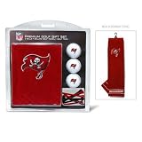 Tampa Bay Buccaneers Golf Towel with Golf Balls Gift Set