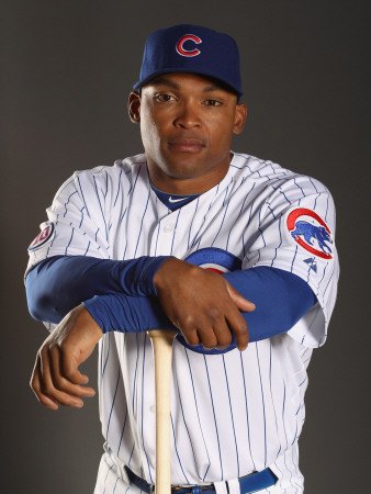 Chicago Cubs Photo Day, MESA, AZ - FEBRUARY 22: Marlon Byrd Photographic Poster Print by Ezra Shaw, 12x16