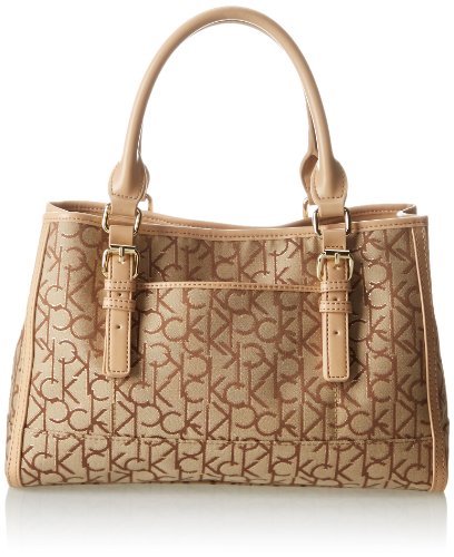 Calvin Klein Hudson Jacquard Satchel H4ADF2JC Top Handle Bag
