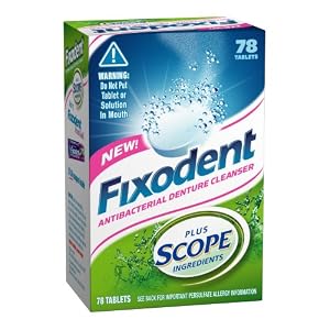 Fixodent Denture Cleanser Plus Scope Ingredients 78 Count
