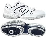  : New Balance Men's MC654 Tennis Shoe,White/Navy,8 D
