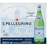 San Pellegrino Sparkling Natural Mineral Water, 33.8-ounce plastic bottles (Pack of 12)