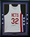 Julius 'Dr. J' Erving Custom Framed Autographed/Hand Signed New Jersey Nets White Jersey