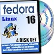 Fedora 16 Linux, 4-discs DVD Installation and Reference Set, Ed.2012