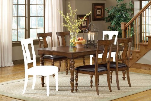 Arlington 5 Piece Dining Table Set in Distressed Weathered Brown