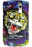 New Ed Hardy By Christian Audigier Yellow Tiger Snap on Hard Skin Back Cover Case for Blackberry Curve 8300 8330 8310 8320 + Premium Lcd Screen Guard in Original Box