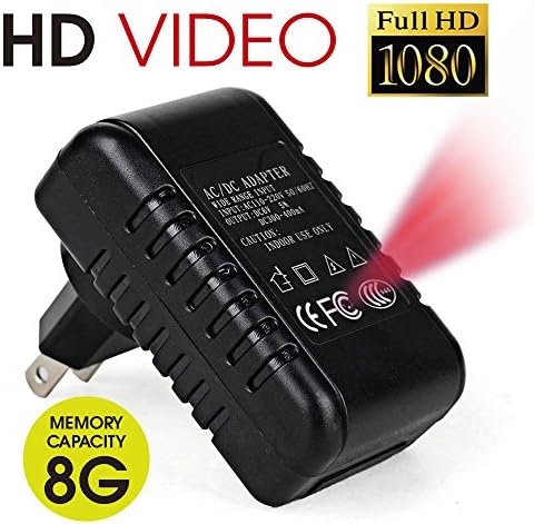 WiFi Hidden Camera Wall Charger ,RundA HD Audio Video Covert Recorder USB Socket AC Plug Adapter DVR iPhone Android PC Mac Internet Monitoring Motion Detection