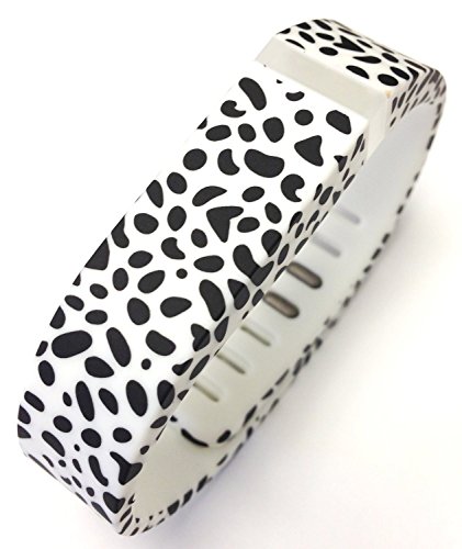 Amababa(TM) 1PC Replacement Bands with Metal Clasps for Fitbit Flex / Wireless Activity Bracelet Sport Wristband / Fitbit Flex Bracelet Sport Arm Band (No tracker, Replacement Bands Only) (Dalmatian, Large)