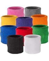 Suddora Wrist Sweatband Also Available in Neon Colors - Athletic Cotton Terry Cloth Wristband for Sports(1 Piece)