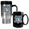 San Jose Earthquakes Soccer Stainless Steel Travel Mug and Black Ceramic Mug Set - Primary Team Logo MAJOR-LEAGUE-SOCCER Soccer