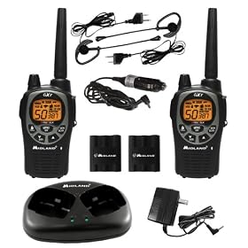Midland GXT1000VP4 36-Mile 50-Channel FRS GMRS Two-Way Radio (Pair) (Black Silver) by 