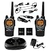 Midland GXT1000VP4 50-Channel 36-Mile Waterproof 2-Way GMRS Radio with NOAA All Hazard /Weather Alert, Rechargeable Batteries, Dual Desktop charger 12 Volt Vehicle Adapter and 2 Headsets (Pair, Black/Silver)
