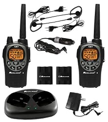 Midland GXT1000VP4 36-Mile 50-Channel FRS/GMRS Two-Way Radio (Pair) (Black/Silver)