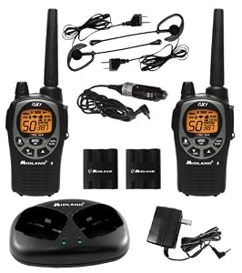 Midland GXT1000VP4 36-Mile 50-Channel FRS/GMRS Two-Way Radio (Pair) (Black/Silver)