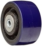 RWM Casters UIR-0420-08 4″ Diameter X 2″ Width Urethane on Iron Wheels With Straight Roller Bearing, 700 lbs Capacity