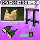 Sony Bravia Z-Series KDL-40Z4100/S 40-inch 1080P 120HZ LCD HDTV (Silver) + Sony DVD Player w/ Wall M