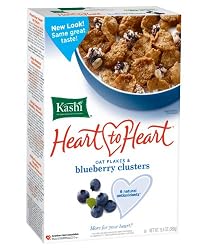 Kashi Heart to Heart Oat Flakes and Blueberry Clusters  Cereal, 13.4-Ounce Boxes (Pack of 6)