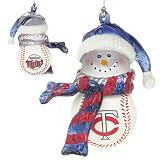 Minnesota Twins MLB Striped Acrylic Snowman Ornament (3)