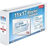 Cardinal 11-Inch x 17-Inch, ClearVue Slant-D Ring Binder, 3-Inch, White (22142)