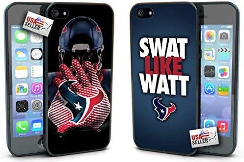 OneDreamCases - Houston Texans Player and 'Swat Like Watt' Hard Case COMBO TWO PACK for iPhone 5/5s