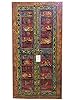 Indian Doors Ganesha Krishna Mantra Red Vintage Antique Doors Yoga Decor