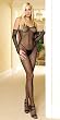 Mini Daisy Lace Body Stocking With Attached Sleeves And Low Criss Cross Strapped Back