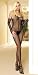 Mini Daisy Lace Body Stocking With Attached Sleeves And Low Criss Cross Strapped Back