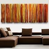 Harvest Rows Metal Wall Art, Modern Home Decor, Abstract Metal Wall Sculpture